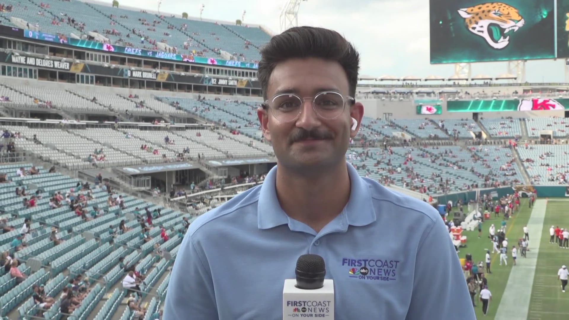 A heat advisory in Duval County meant hot and muggy weather for fans at EverBank Stadium.