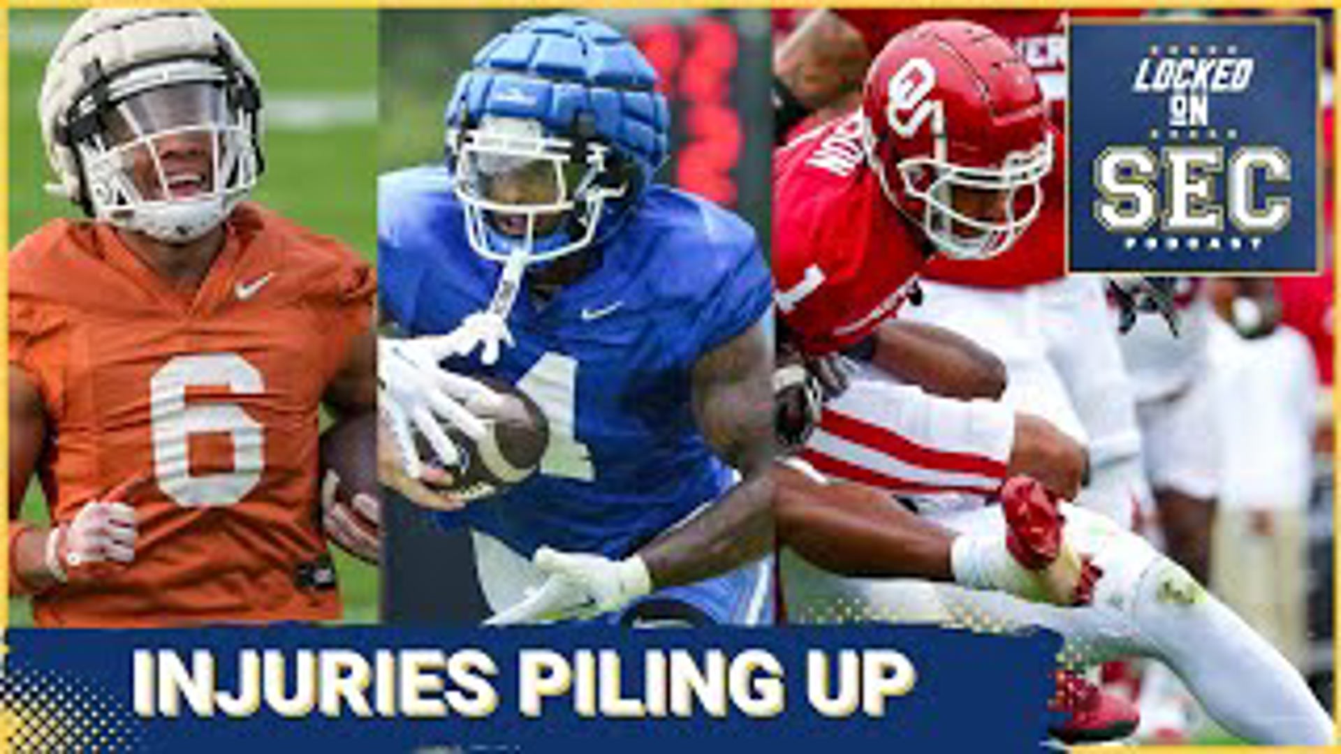 On today's show, we discuss the latest on injuries piling up around the conference including another Texas Longhorn running back lost for the season.